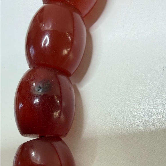 Stunning graduated Red carnelian Beaded continuous strand vintage Necklace - Picture 12 of 17